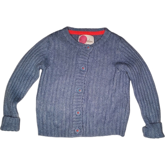 Mini Boden Knit Cardigan Sweater Blue Girls Size 2-3 Years - Picture 1 of 4